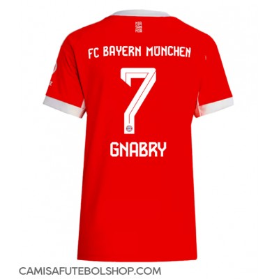 Camisa de time de futebol Bayern Munich Serge Gnabry #7 Replicas 1º Equipamento Feminina 2025-26 Manga Curta Camisa de time de futebol Bayern Munich Serge Gnabry #7 Replicas 1º Equipamento Feminina 2025-26 Manga Curta